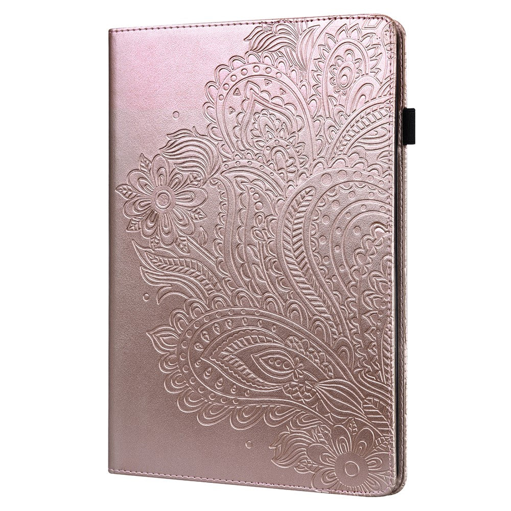 Imprinted Flower Pattern Leather Wallet Stand Tablet Protective Shell for Huawei Enjoy Tablet 2 10.1 / MatePad 9.7 / MatePad T10S