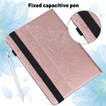 Imprinted Flower Pattern Leather Wallet Stand Tablet Protective Shell for Huawei Enjoy Tablet 2 10.1 / MatePad 9.7 / MatePad T10S