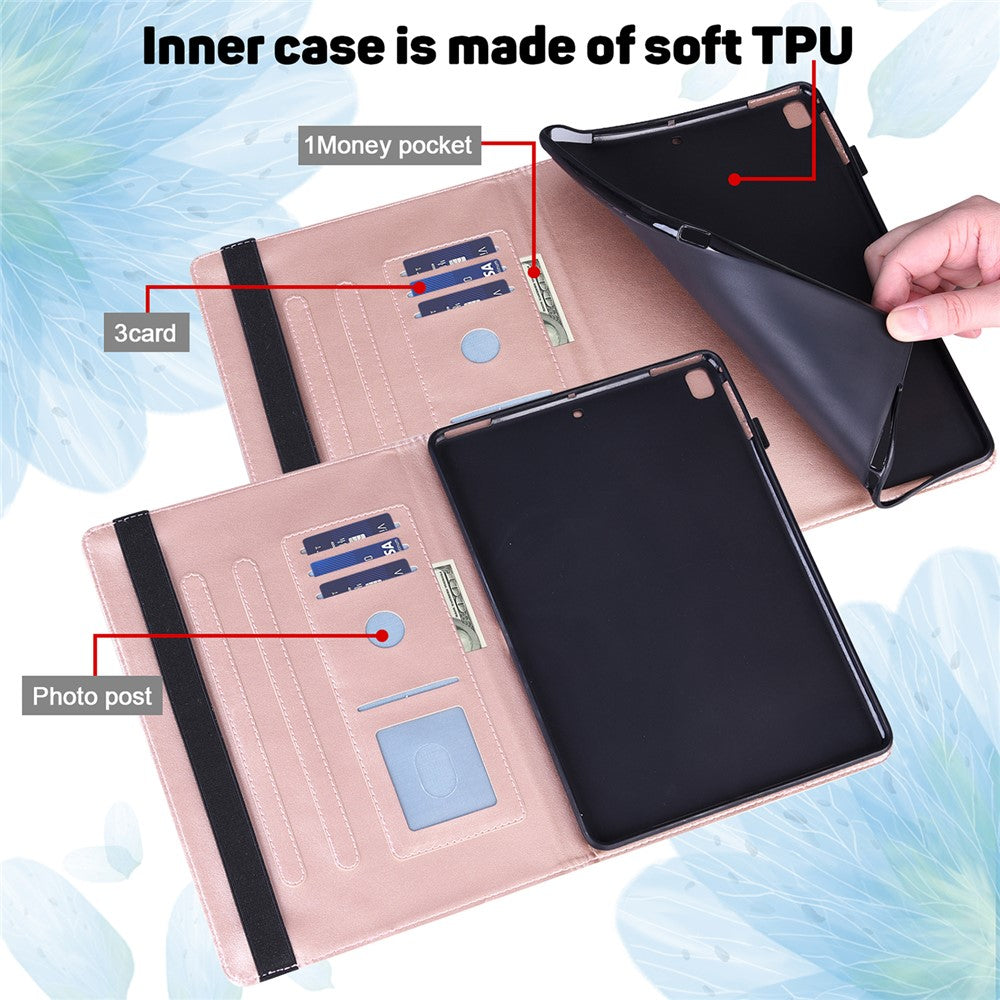Imprinted Flower Pattern Leather Wallet Stand Tablet Protective Shell for Huawei Enjoy Tablet 2 10.1 / MatePad 9.7 / MatePad T10S