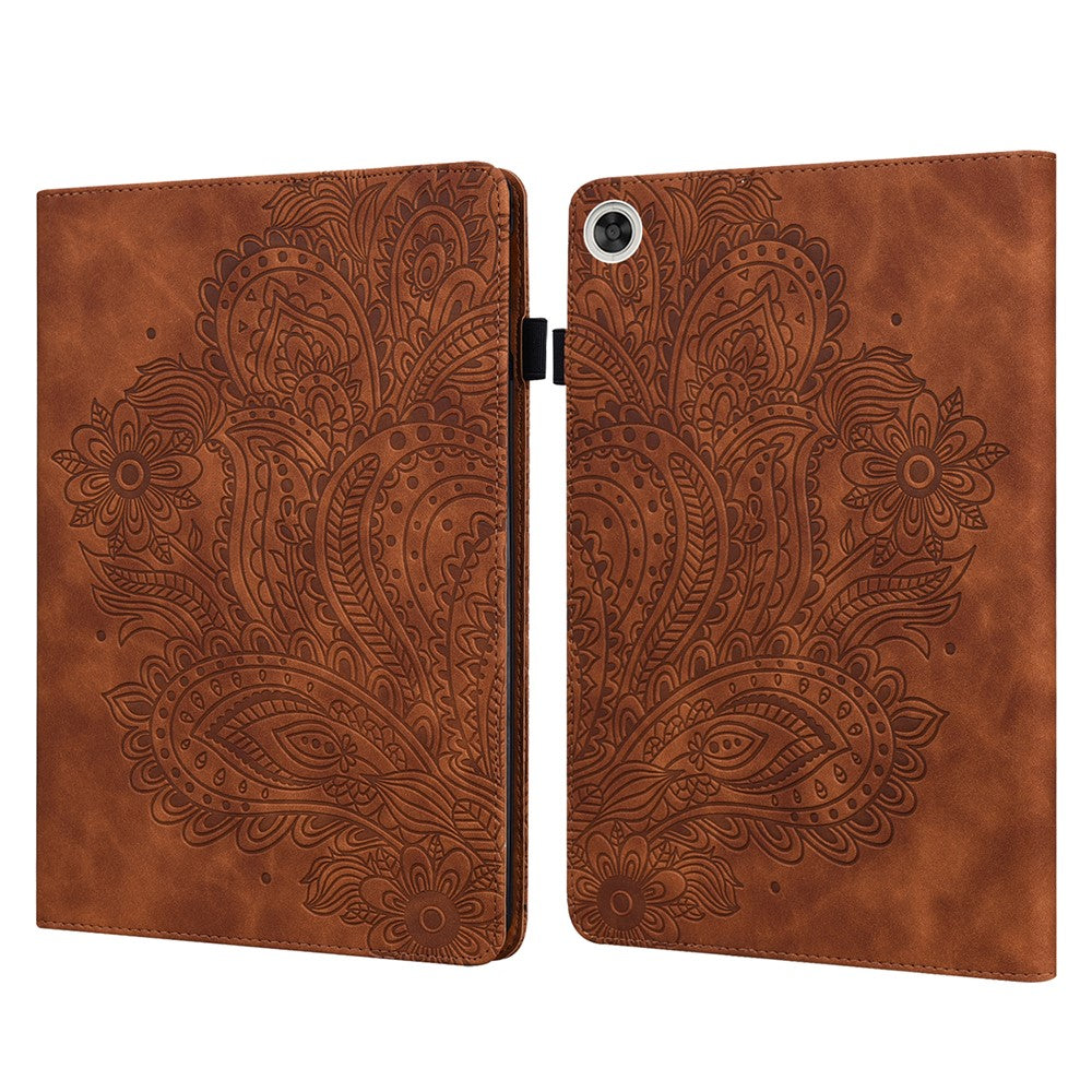 Imprinted Flower Pattern Leather Wallet Stand Tablet Protective Shell for Huawei Enjoy Tablet 2 10.1 / MatePad 9.7 / MatePad T10S