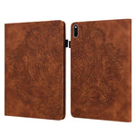 Leather Wallet Stand Tablet Protective Shell with Peacock Flower Pattern Imprinting for Huawei MatePad 10.4 (2020)/(2022)/Honor V6