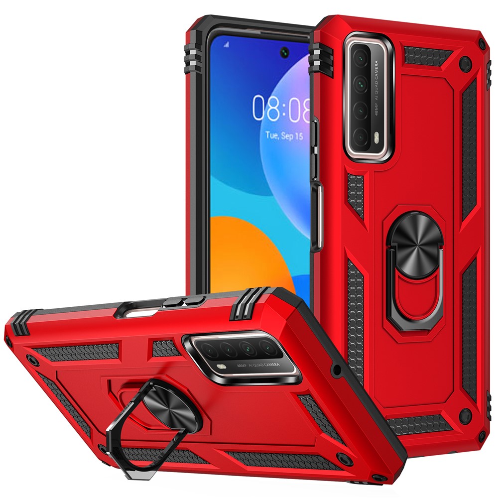 Armor Anti-fall Hybrid PC TPU Shell for Huawei P smart 2021/Y7a Kickstand Cover