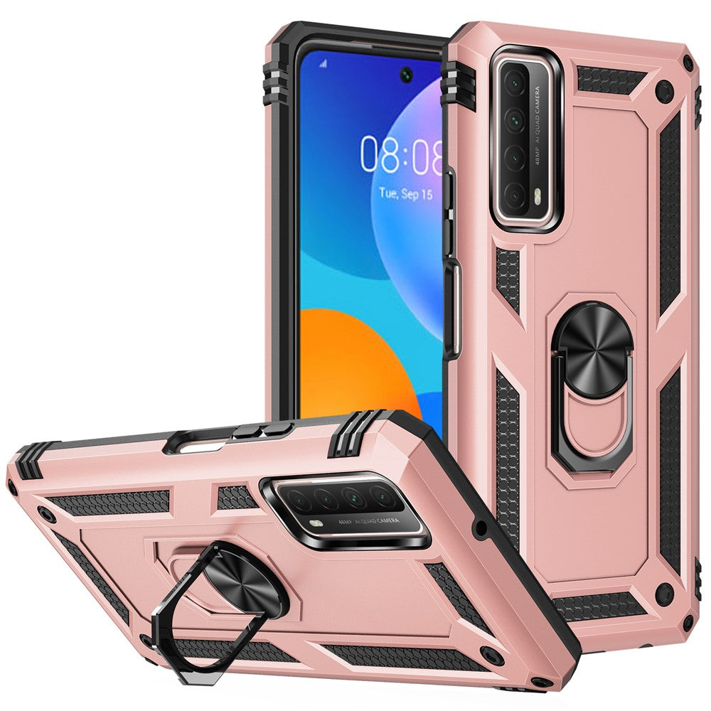 Armor Anti-fall Hybrid PC TPU Shell for Huawei P smart 2021/Y7a Kickstand Cover