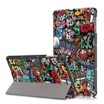 Tri-fold Stand Pattern Printing Leather Case Smart Tablet Cover for Huawei MatePad T 10S/T 10 /Enjoy Tablet 2