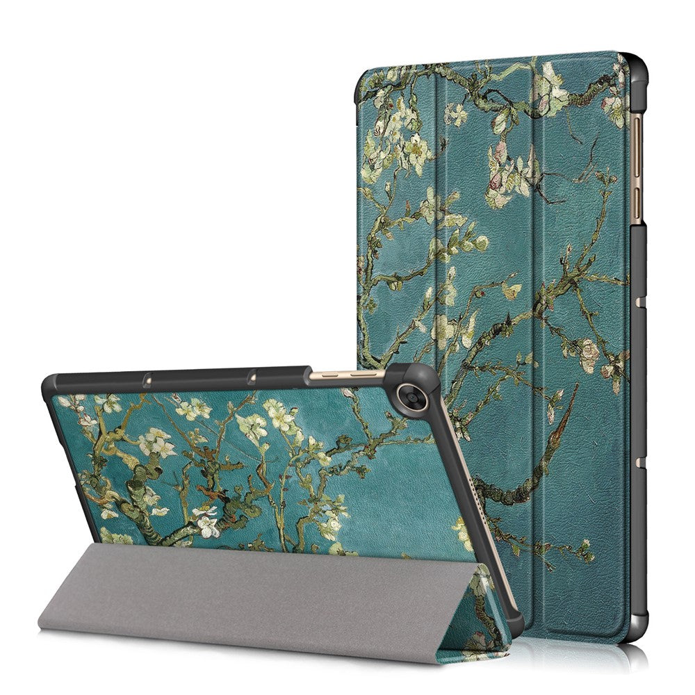 Tri-fold Stand Pattern Printing Leather Case Smart Tablet Cover for Huawei MatePad T 10S/T 10 /Enjoy Tablet 2