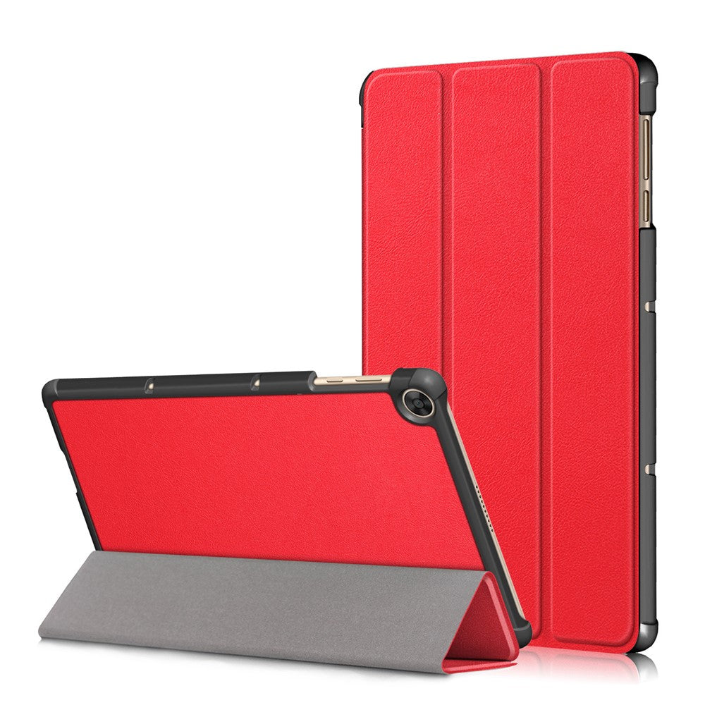 Tri-fold Flexible-Angle Stand Wake/Sleep Leather Smart Case for Huawei MatePad T 10S/T 10 /Enjoy Tablet 2