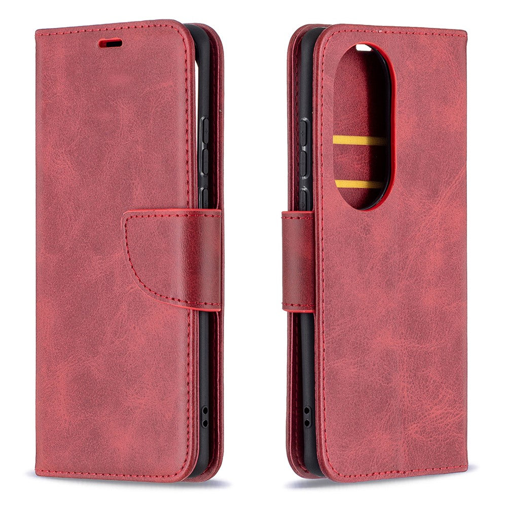 Plånboksfodral i läder med stativ till Huawei P50 Pro
