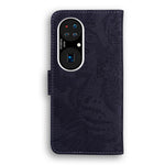Läderfodral med tigermönster till Huawei P50 Pro plånboksfodral