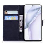 Läderfodral med tigermönster till Huawei P50 Pro plånboksfodral