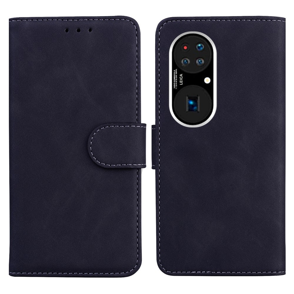 Plånboksfodral med stativ och full skydd i läder för Huawei P50 Pro