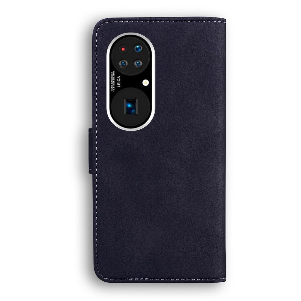 Plånboksfodral med stativ och full skydd i läder för Huawei P50 Pro