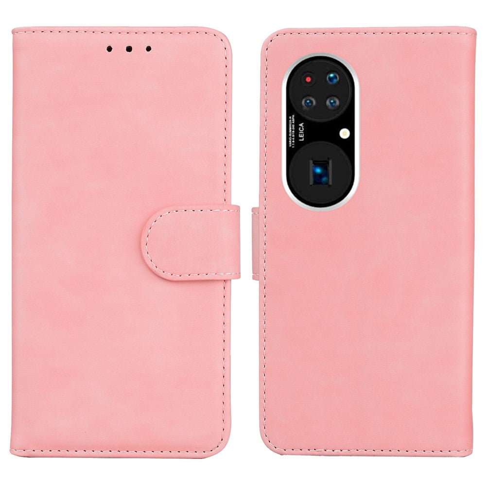 Plånboksfodral med stativ och full skydd i läder för Huawei P50 Pro