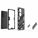 Hopfällbart stativ, stötsäkert PC + TPU hybrid-mobilskal med skydd för Huawei P50 Pro