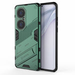 Hopfällbart stativ, stötsäkert PC + TPU hybrid-mobilskal med skydd för Huawei P50 Pro