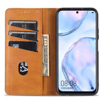 AZNS Stand Wallet Magnetiskt Läderfodral för Huawei P smart 2021/Y7a