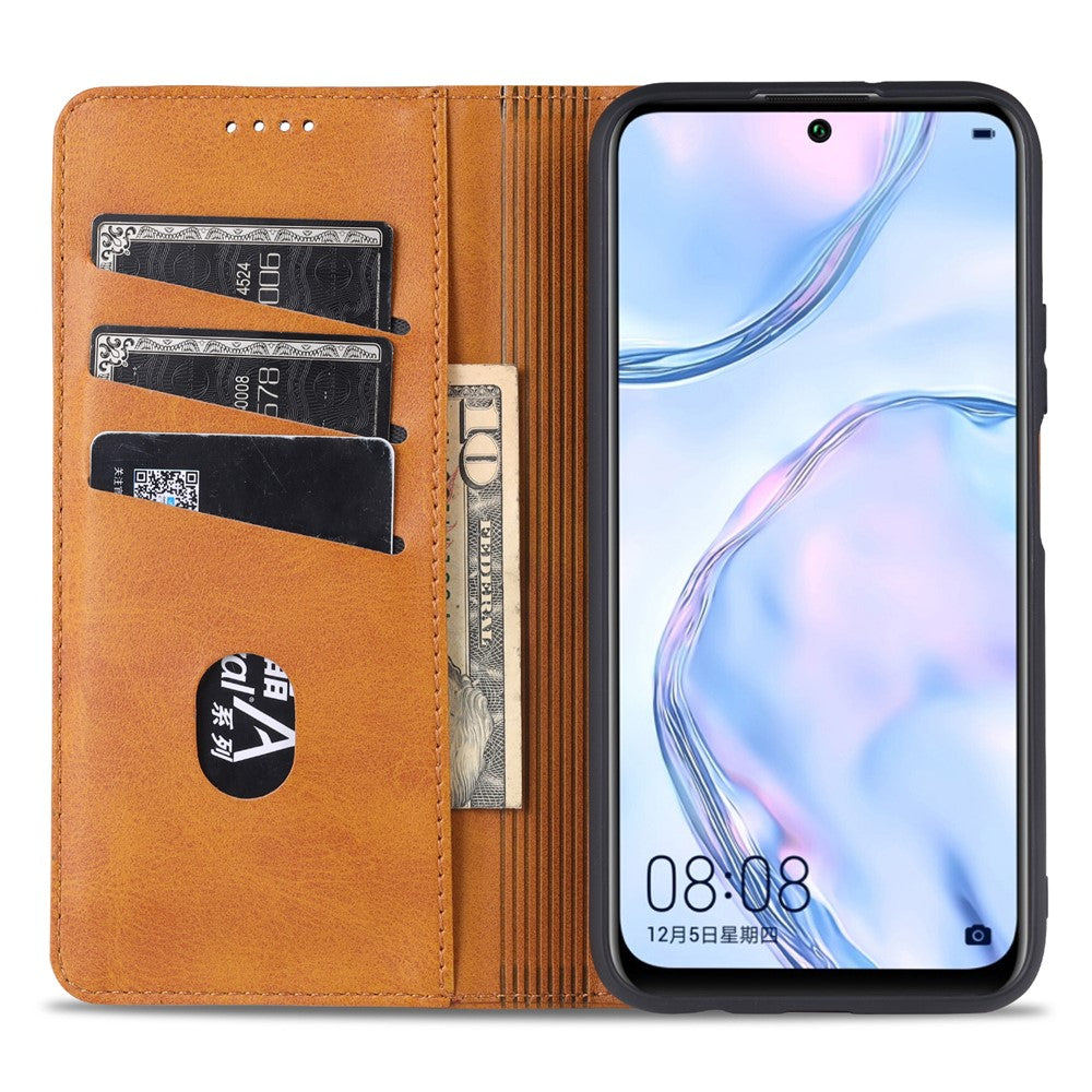 AZNS Stand Wallet Magnetiskt Läderfodral för Huawei P smart 2021/Y7a