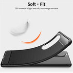 MOFI borstad design kolfiber mjukt TPU-skal för Huawei P50 Pro