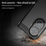MOFI borstad design kolfiber mjukt TPU-skal för Huawei P50 Pro