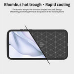 MOFI borstad design kolfiber mjukt TPU-skal för Huawei P50 Pro