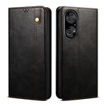 Waxy Crazy Horse Texture Leather Full Protection Wallet Stand Phone Case for Huawei P50 Pro
