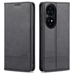 AZNS PU-läderfodral i stötsäkert, magnetiskt flip-fodral med stativ för Huawei P50 Pro