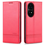 AZNS PU-läderfodral i stötsäkert, magnetiskt flip-fodral med stativ för Huawei P50 Pro