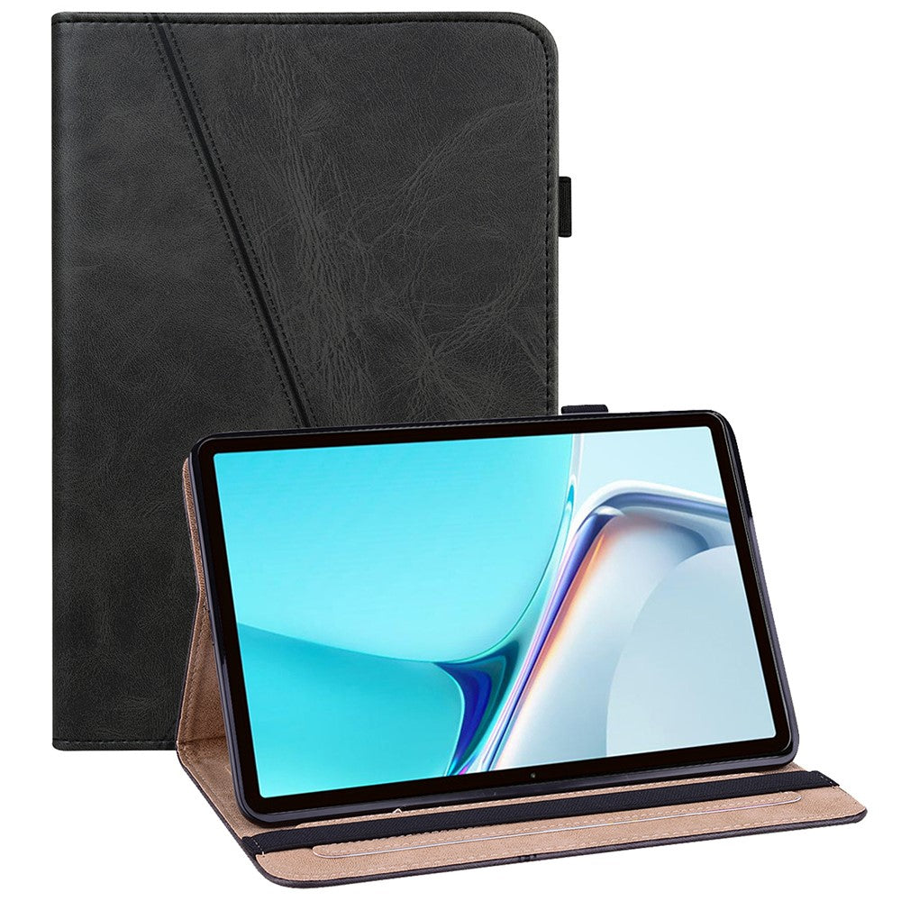 Solid Color Elastic Pen Strap Leather Tablet Cover with Stand Card Slots for Huawei MatePad 11 (2021)