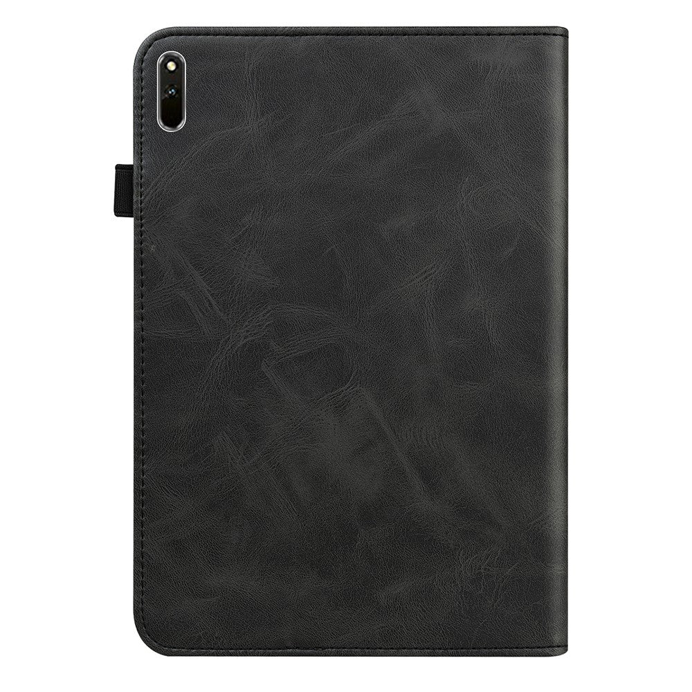Solid Color Elastic Pen Strap Leather Tablet Cover with Stand Card Slots for Huawei MatePad 11 (2021)