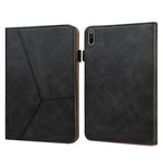 Solid Color Elastic Pen Strap Leather Tablet Cover with Stand Card Slots for Huawei MatePad 11 (2021)
