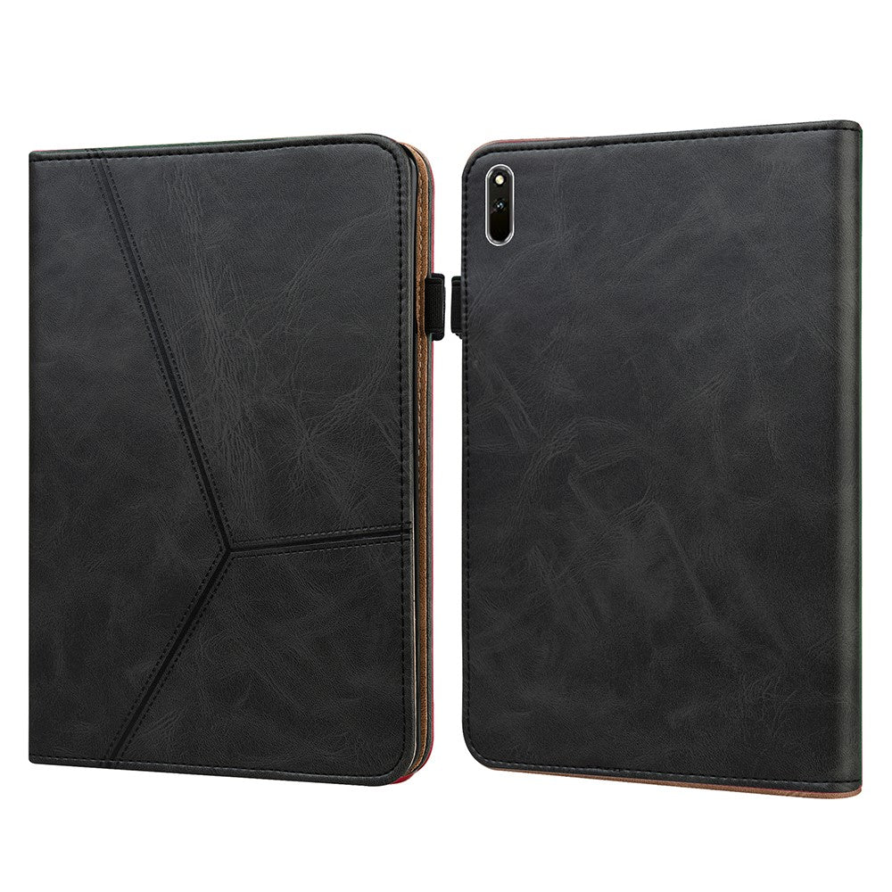 Solid Color Elastic Pen Strap Leather Tablet Cover with Stand Card Slots for Huawei MatePad 11 (2021)