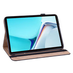Solid Color Elastic Pen Strap Leather Tablet Cover with Stand Card Slots for Huawei MatePad 11 (2021)