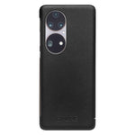 QIALINO View Window Design Top Layer Cowhide Leather Phone Case for Huawei P50