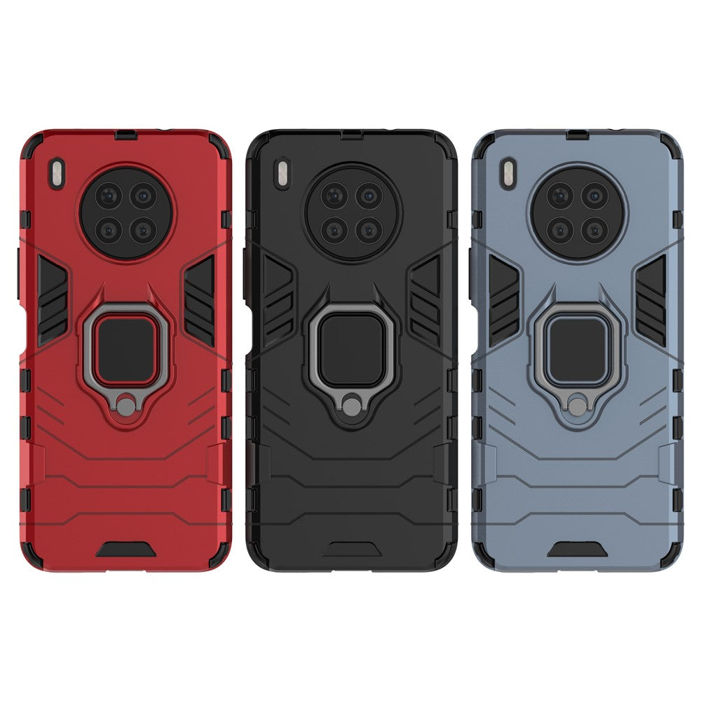 Ring Kickstand Hard PC Soft TPU Shockproof Protective Case for Huawei nova 8i (Global Version)/Honor 50 Lite