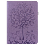 Tree and Deer Pattern Imprinted PU Leather Tablet Stand Cover Case with Card Slots for Huawei MediaPad T3 10