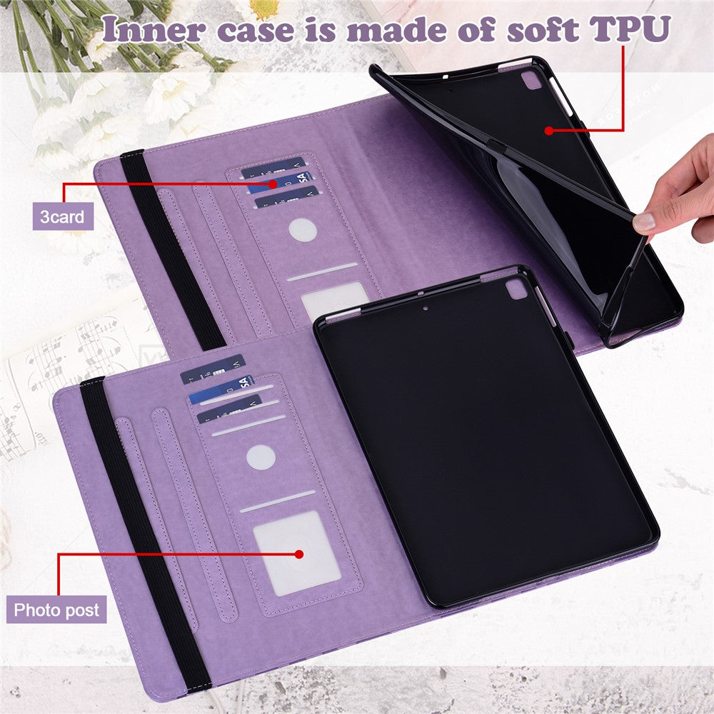 Tree and Deer Pattern Imprinted PU Leather Tablet Stand Cover Case with Card Slots for Huawei MediaPad T3 10