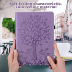 Tree and Deer Pattern Imprinted PU Leather Tablet Stand Cover Case with Card Slots for Huawei MediaPad T3 10