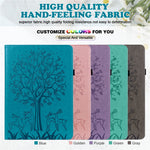 Imprinted Tree and Deer Stand Design Leather Case Shell with Card Slots for Huawei MatePad Pro 10.8 (2021)