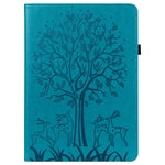 Imprinted Tree and Deer Stand Design Leather Case Shell with Card Slots for Huawei MatePad Pro 10.8 (2021)