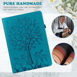 Imprinted Tree and Deer Stand Design Leather Case Shell with Card Slots for Huawei MatePad Pro 10.8 (2021)
