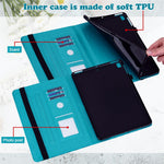 Imprinted Tree and Deer Stand Design Leather Case Shell with Card Slots for Huawei MatePad Pro 10.8 (2021)