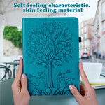 Imprinted Tree and Deer Stand Design Leather Case Shell with Card Slots for Huawei MatePad Pro 10.8 (2021)