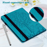 Imprinted Tree and Deer Stand Design Leather Case Shell with Card Slots for Huawei MatePad Pro 10.8 (2021)