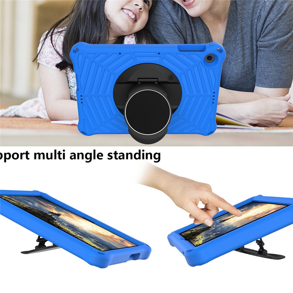 Spider Web Texture Kickstand EVA Case with Shoulder Strap for Huawei Enjoy Tablet 2 / MatePad T 10 9.7 inch / MatePad T 10S 10.1 inch
