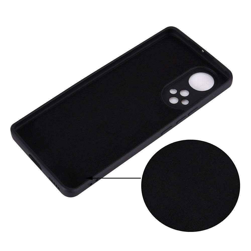 Soft Liquid Silicone Anti-Scratch Microfiber Lining Protective Case with Strap for Huawei nova 9 / Honor 50