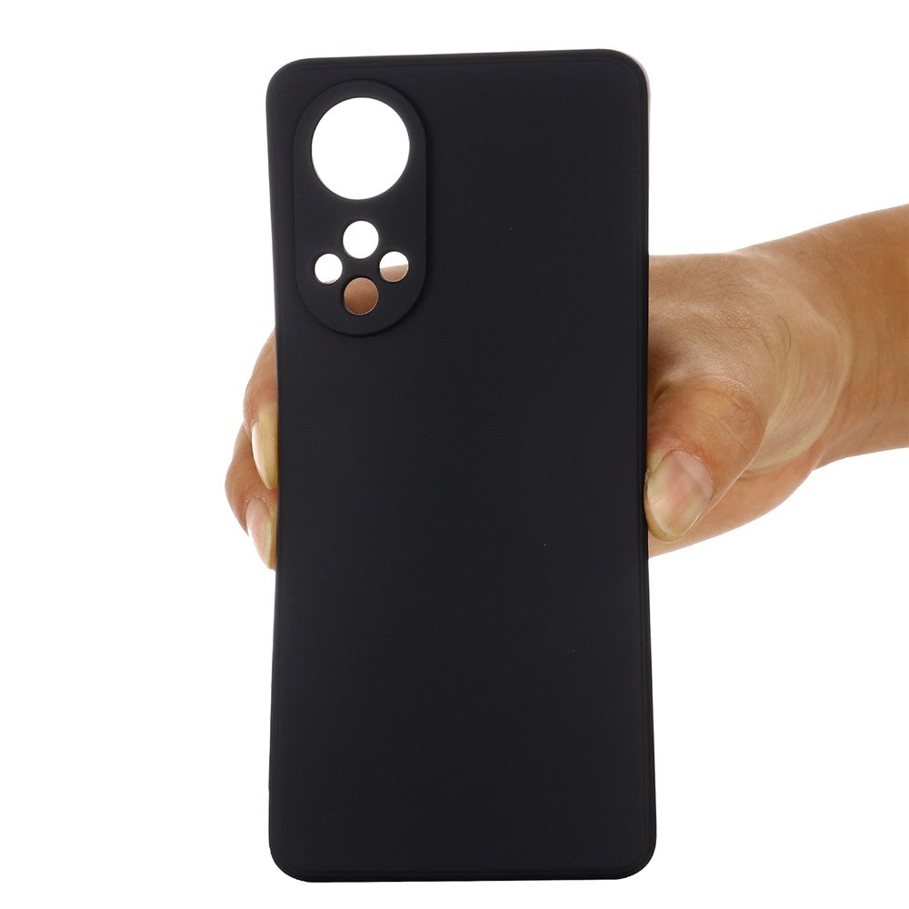 Soft Liquid Silicone Anti-Scratch Microfiber Lining Protective Case with Strap for Huawei nova 9 / Honor 50