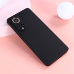 Soft Liquid Silicone Anti-Scratch Microfiber Lining Protective Case with Strap for Huawei nova 9 / Honor 50