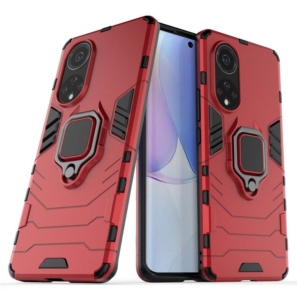 Dual-Layer Soft Flexible TPU + Hard PC Anti-Slip Protective Phone Case with Kickstand for Huawei nova 9