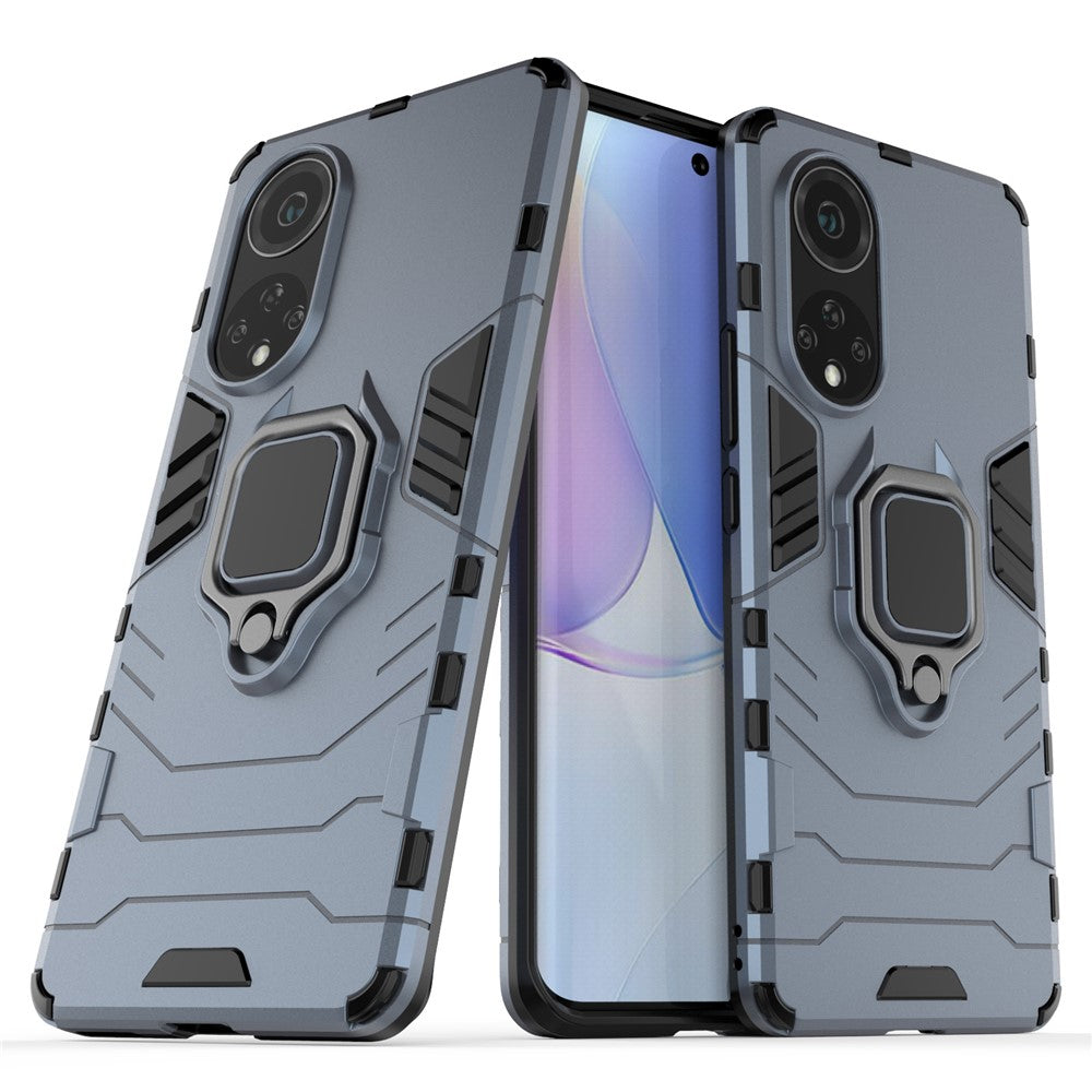 Dual-Layer Soft Flexible TPU + Hard PC Anti-Slip Protective Phone Case with Kickstand for Huawei nova 9