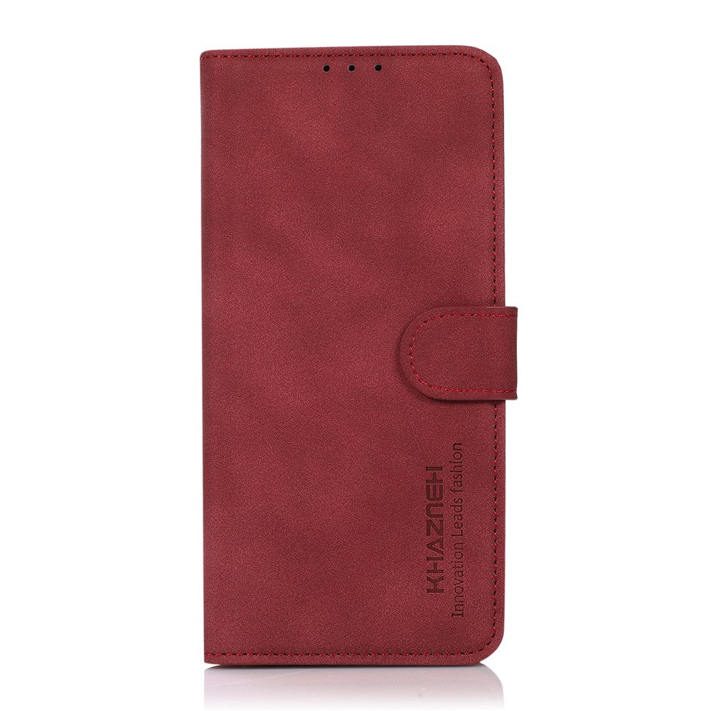 KHAZNEH Textured Anti-drop PU Leather Phone Cover Stand Wallet Case for Huawei nova 9