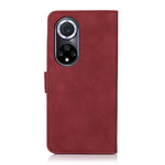 KHAZNEH Textured Anti-drop PU Leather Phone Cover Stand Wallet Case for Huawei nova 9